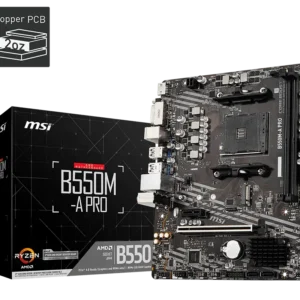 MSI B550M-A PRO Motherboard (Micro-ATX | AM4 | DDR4 | PCIe 4.0 | M.2)